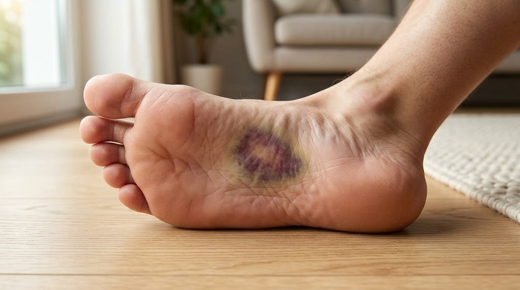Comprendre l'hématome à la plante du pied sans choc