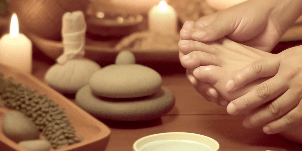 massage pied point sensible