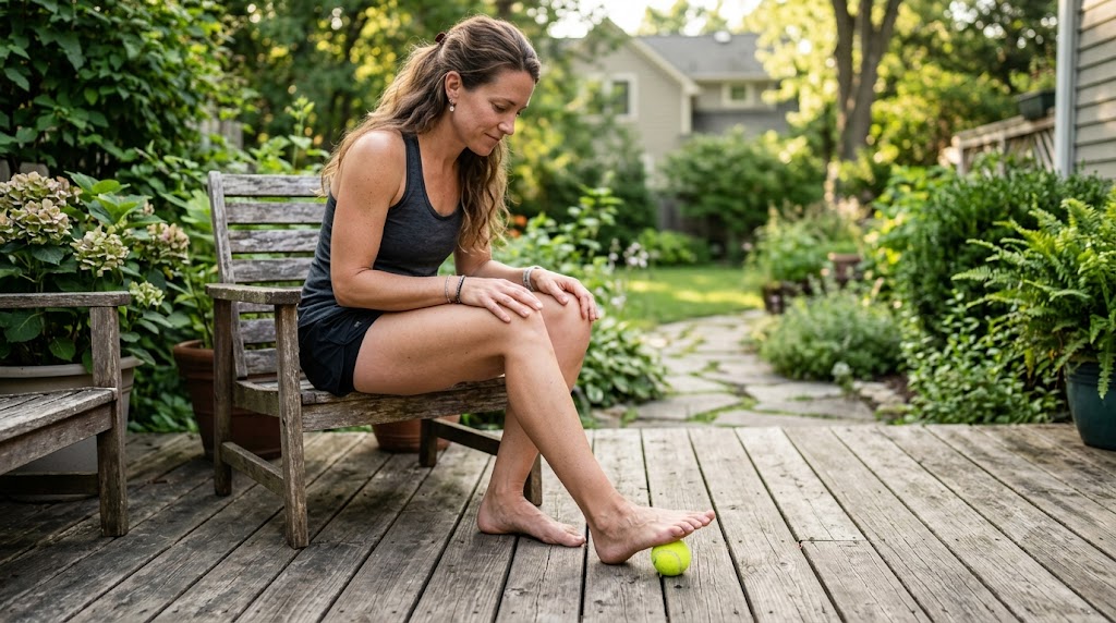 Faire rouler une balle de tennis sous le pied : 7 bienfaits prouvés