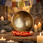 Grand Bol Chantant Tibétain Bouddha 22-23cm (unique)