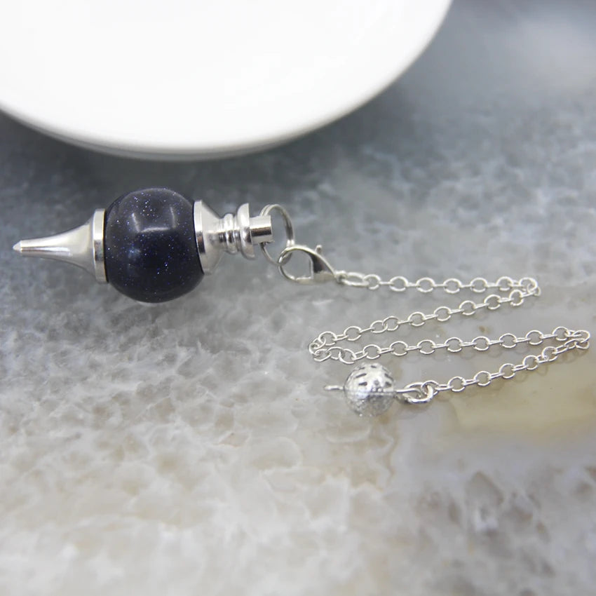 Pendule Divinatoire Radiesthésie Pierre Metal