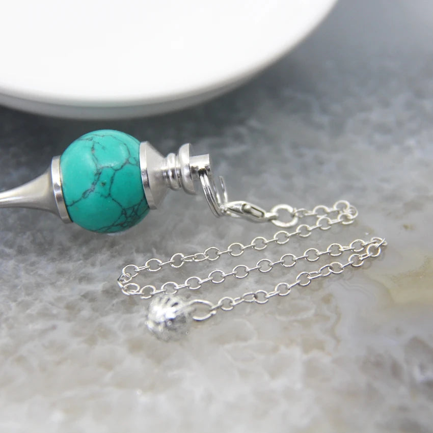 Pendule Divinatoire Radiesthésie Pierre Metal