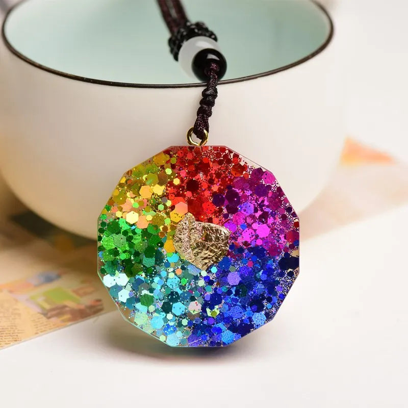 Pendentif Orgonite Géométrie Sacrée Énergétique