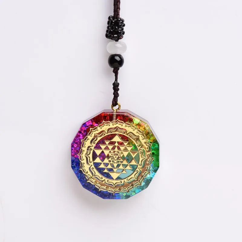 Pendentif Orgonite Géométrie Sacrée Énergétique