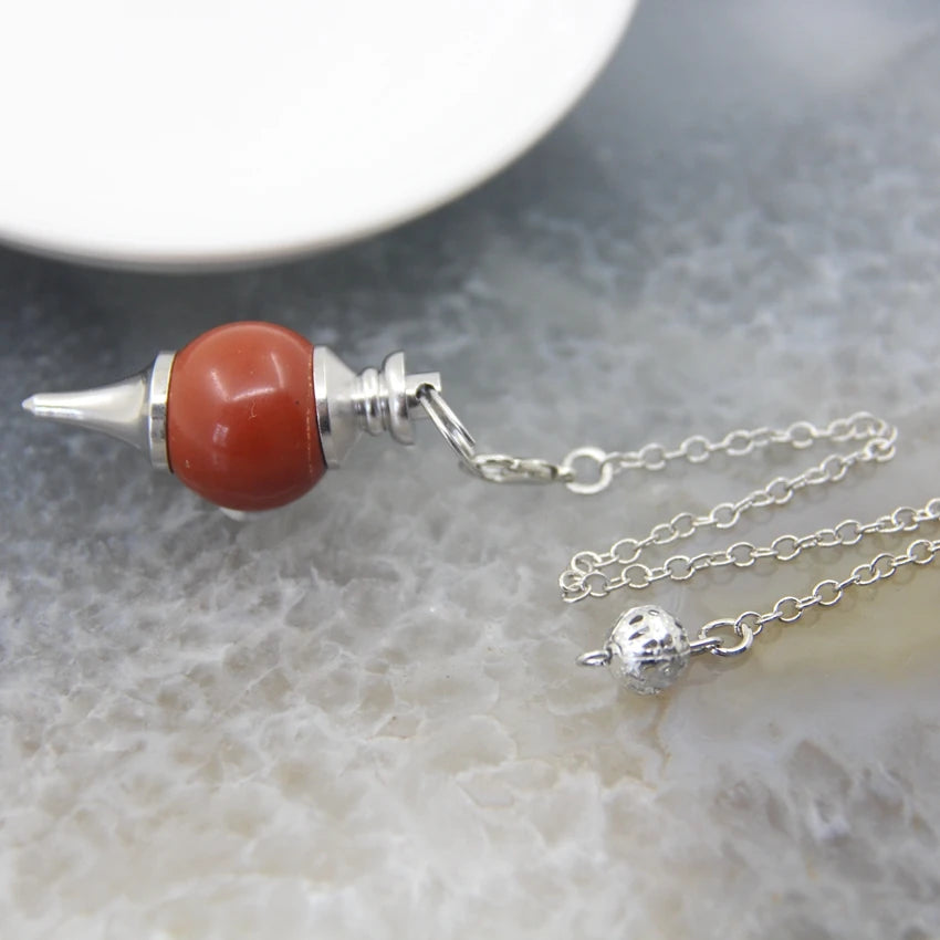 Pendule Divinatoire Radiesthésie Pierre Metal