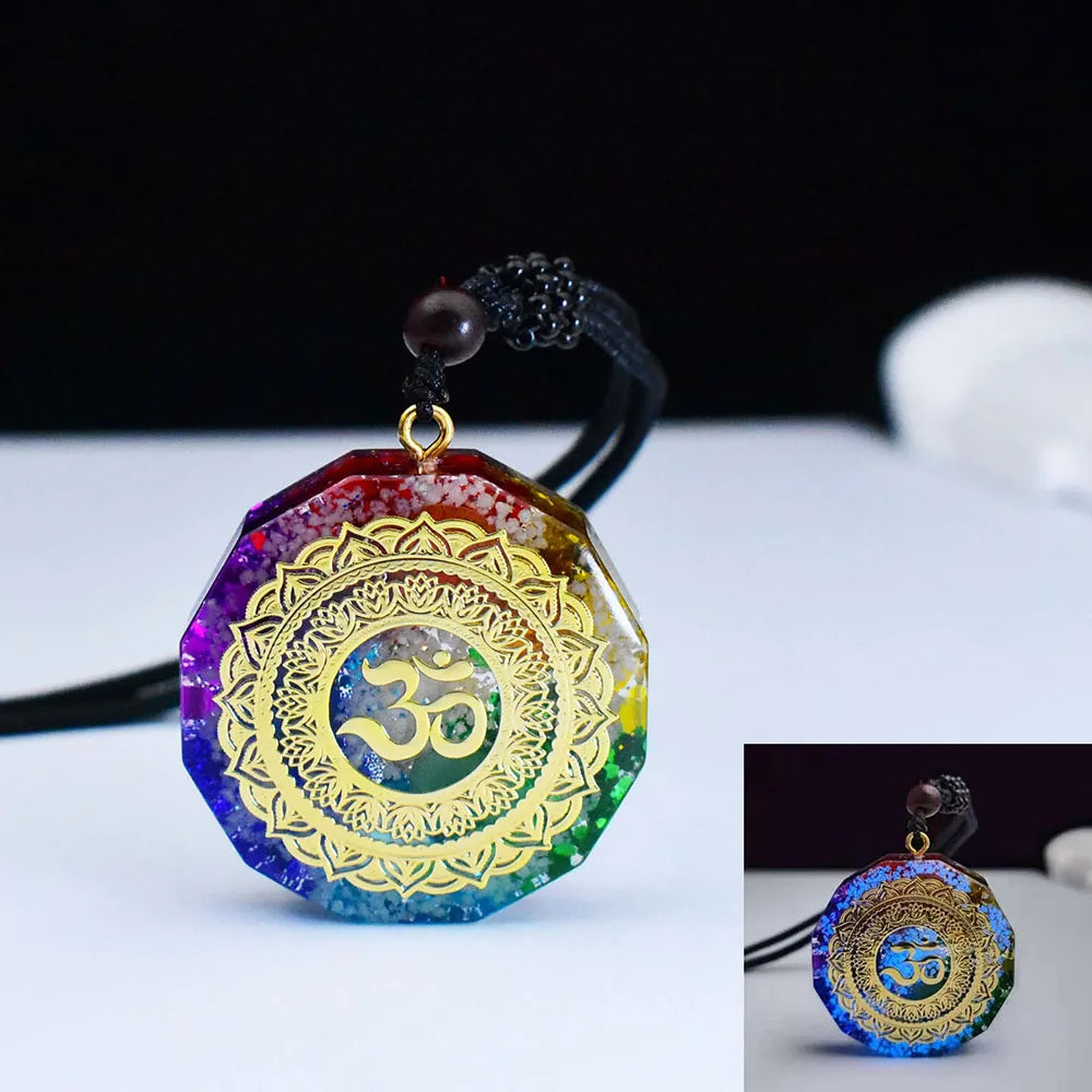 Pendentif Orgonite Om Chakras