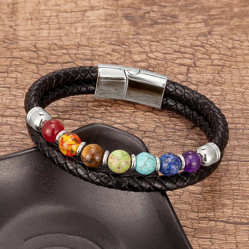 Bracelet Cuir 7 Chakras