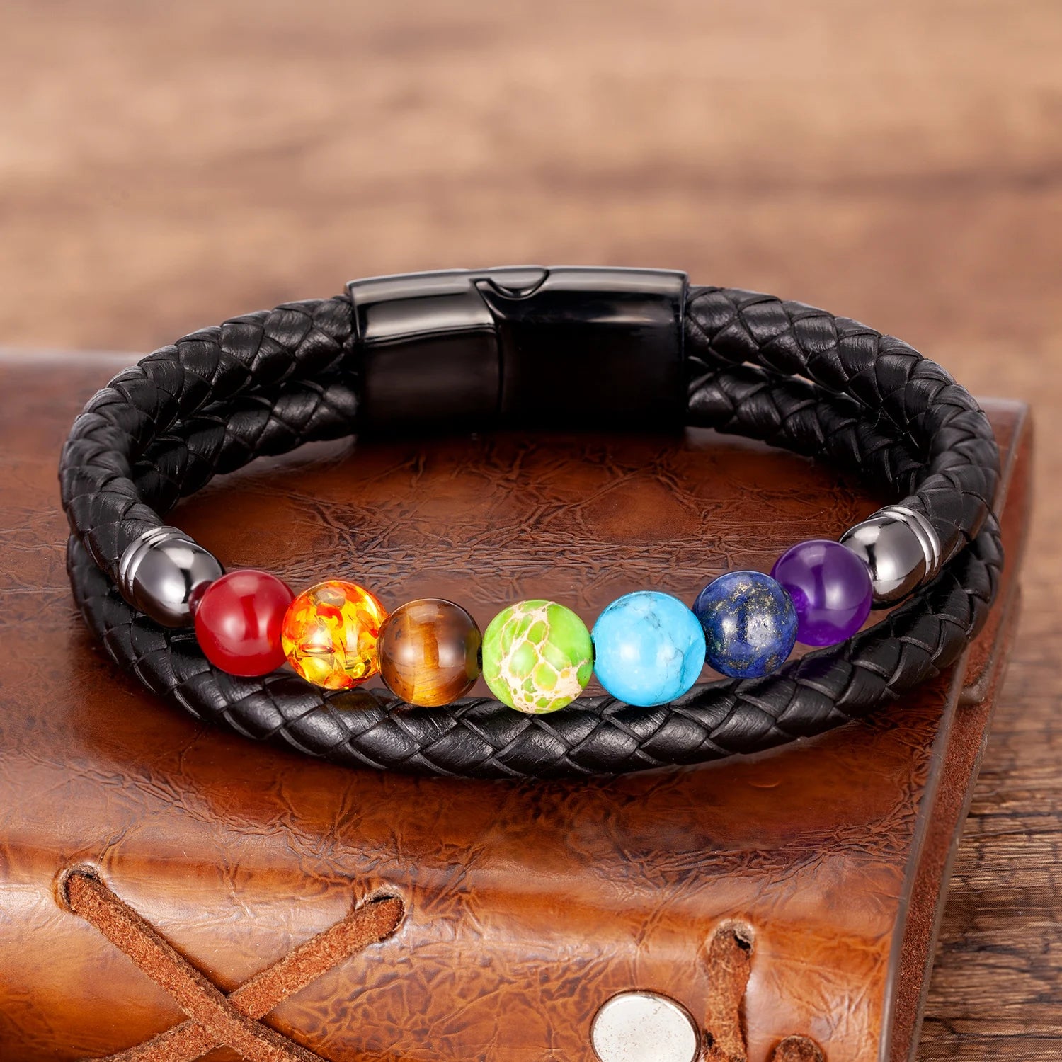 Bracelet Cuir 7 Chakras