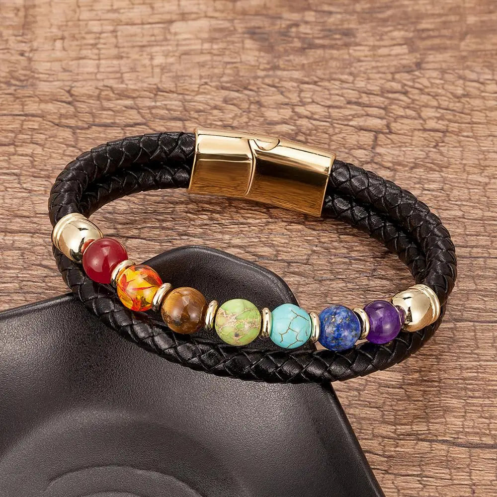 Bracelet Cuir 7 Chakras