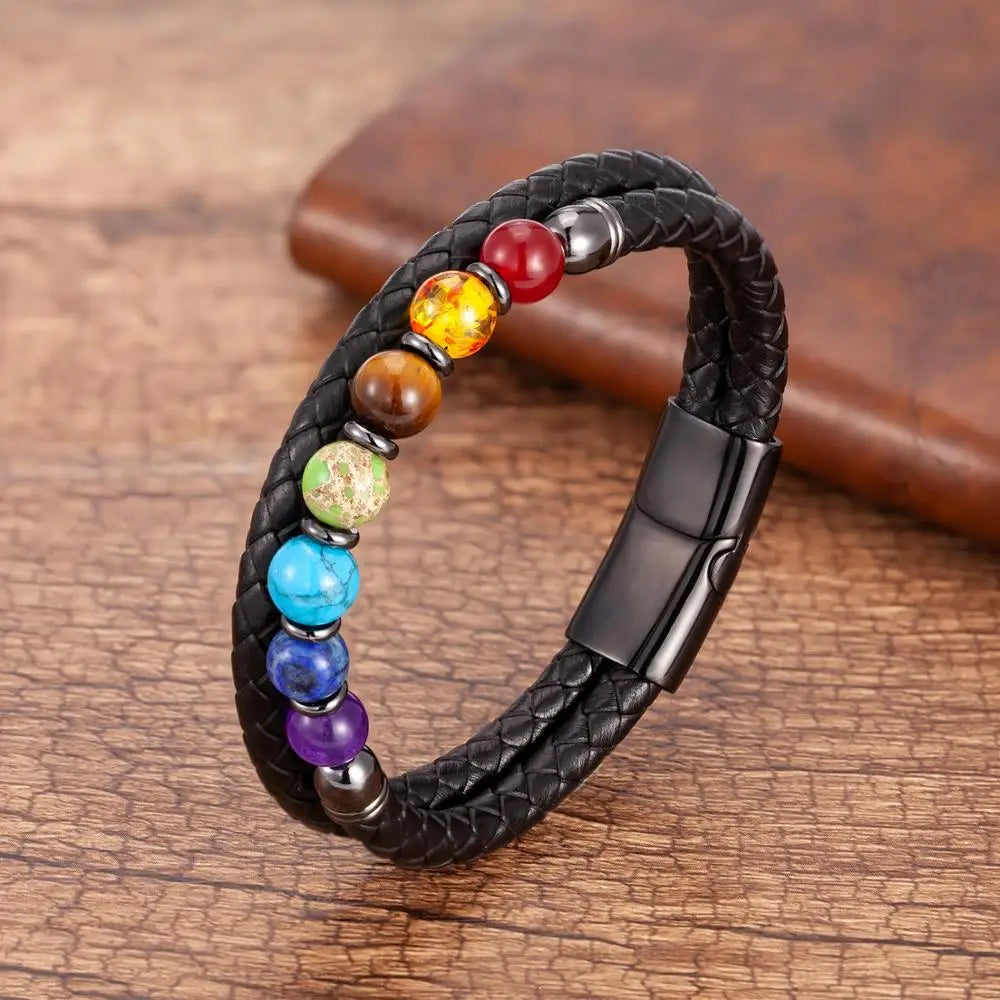 Bracelet Cuir 7 Chakras