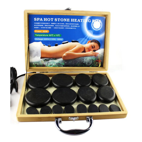 Mallette en Bois pour Réchauffer Pierre de Massage