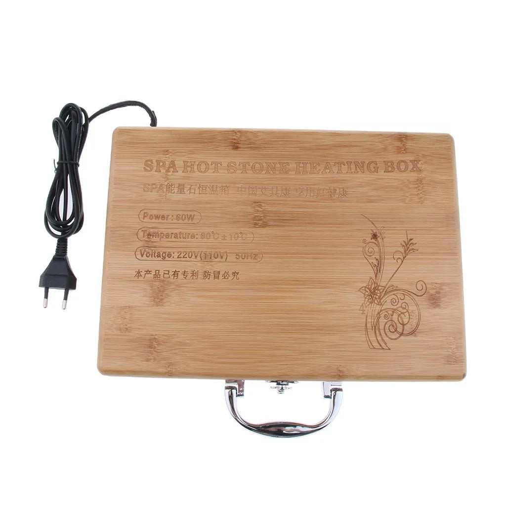 Mallette en Bois pour Réchauffer Pierre de Massage