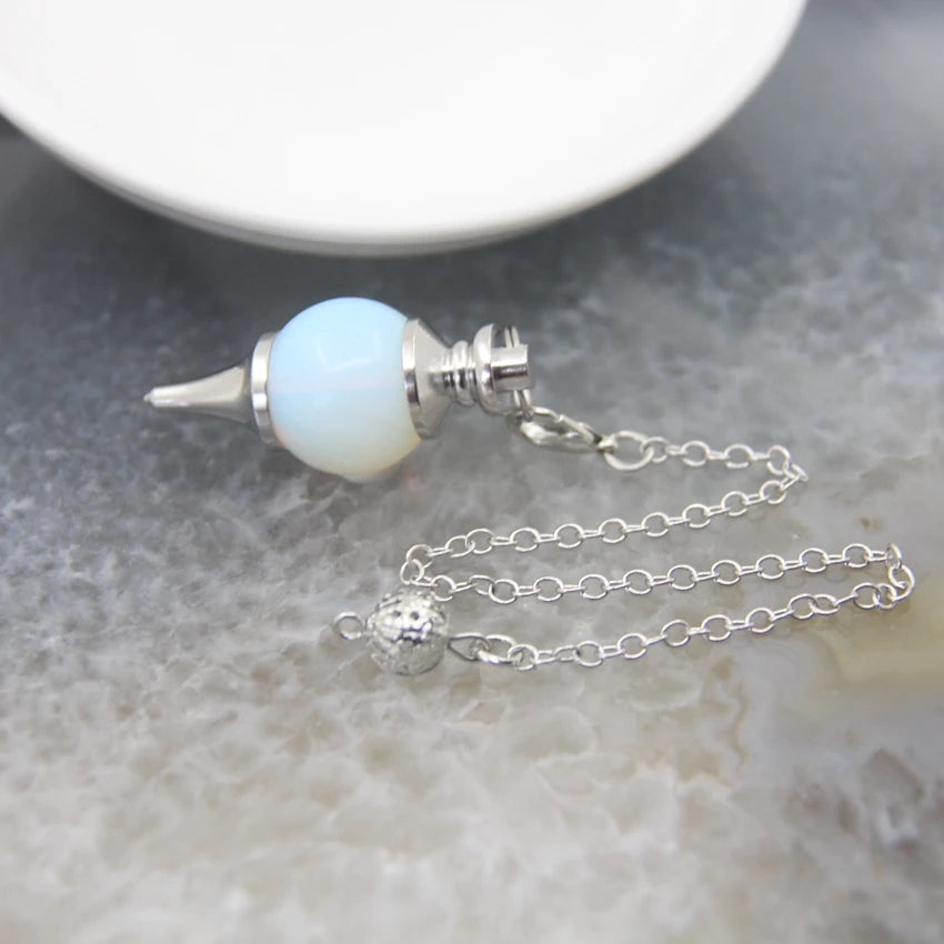 Pendule Divinatoire Radiesthésie Pierre Metal