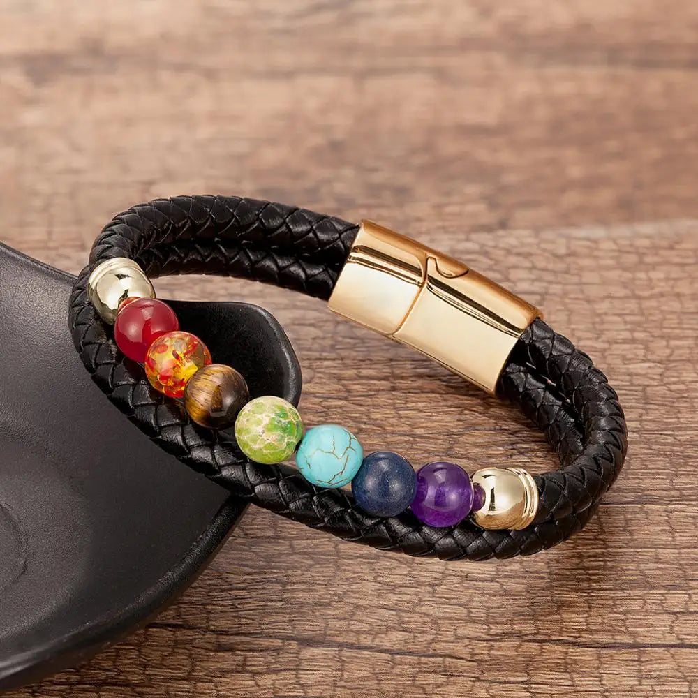 Bracelet Cuir 7 Chakras