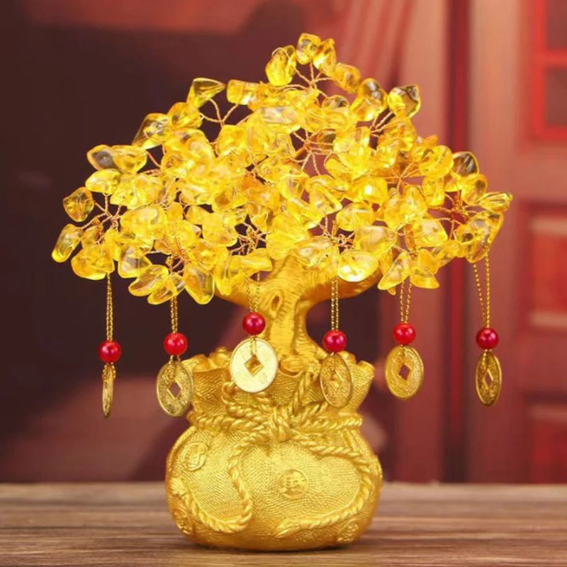 Arbre de Vie Feng Shui Doré