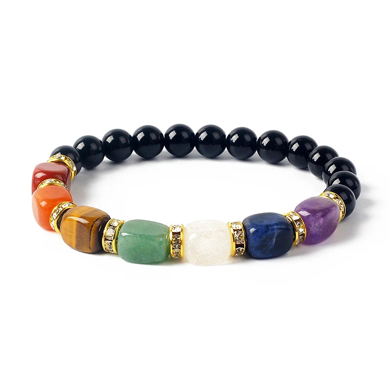 Bracelet 7 Chakras en Pierres Naturelles