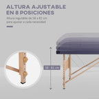 Table de Massage Pliante Légère Bois 186X60X58-81 cm