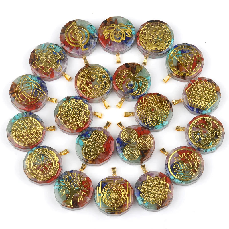Pendentif Orgonite 7 Chakras