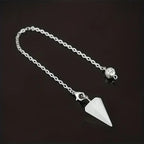 Pendule Divination Forme Cristal Pierre Naturelle