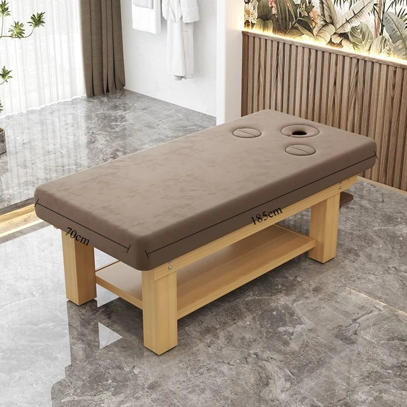 Table de Massage Fixe en Bois Massif