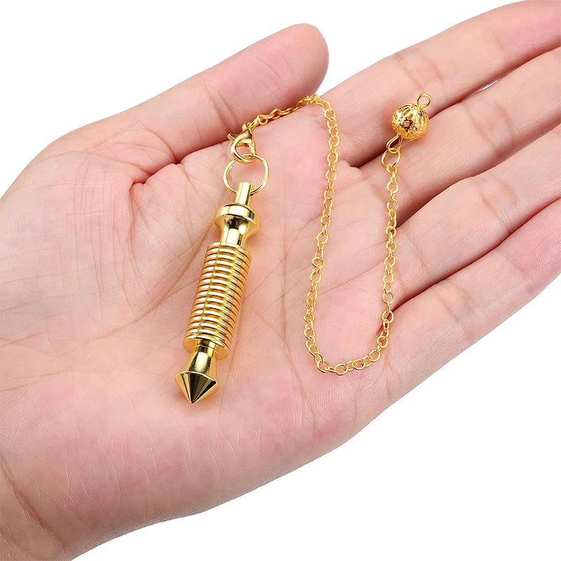 Pendule Divinatoire Radiesthésie Metal Spiral