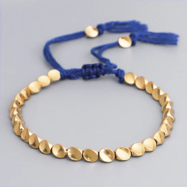 Bracelet Tibétain Fin en Cordon Tressé