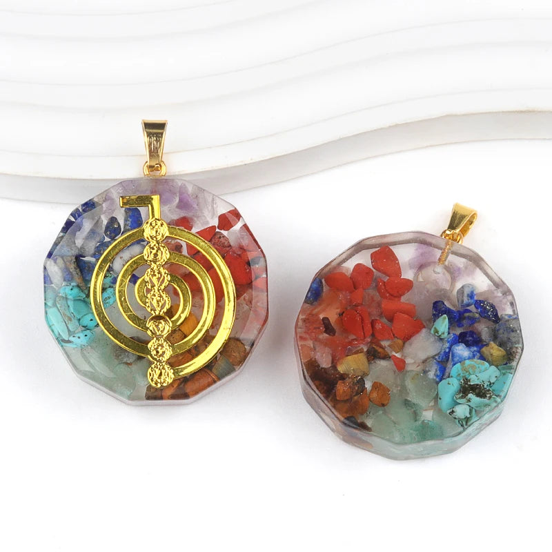 Pendentif Orgonite 7 Chakras