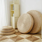 Zafu Coussin de Méditation Rond en Fibres Naturelles