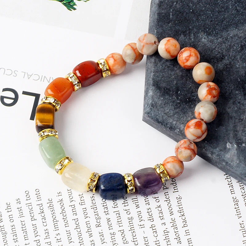 Bracelet 7 Chakras en Pierres Naturelles
