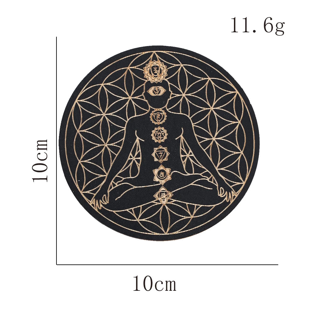 Planche Radiesthésie Chakras en Bois