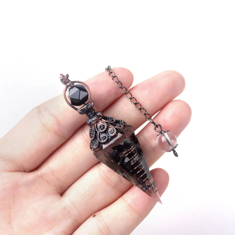 Pendule Divinatoire Radiesthésie Ésotérique à Pointe Conique