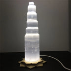 Lampe en Pierre Sélénite Naturel