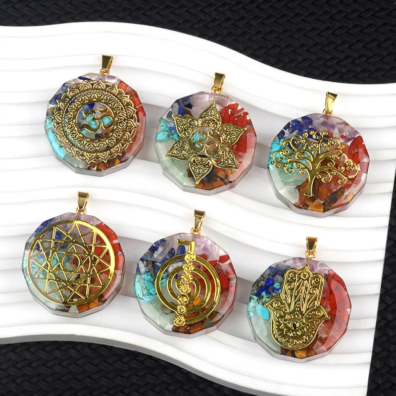 Pendentif Orgonite 7 Chakras