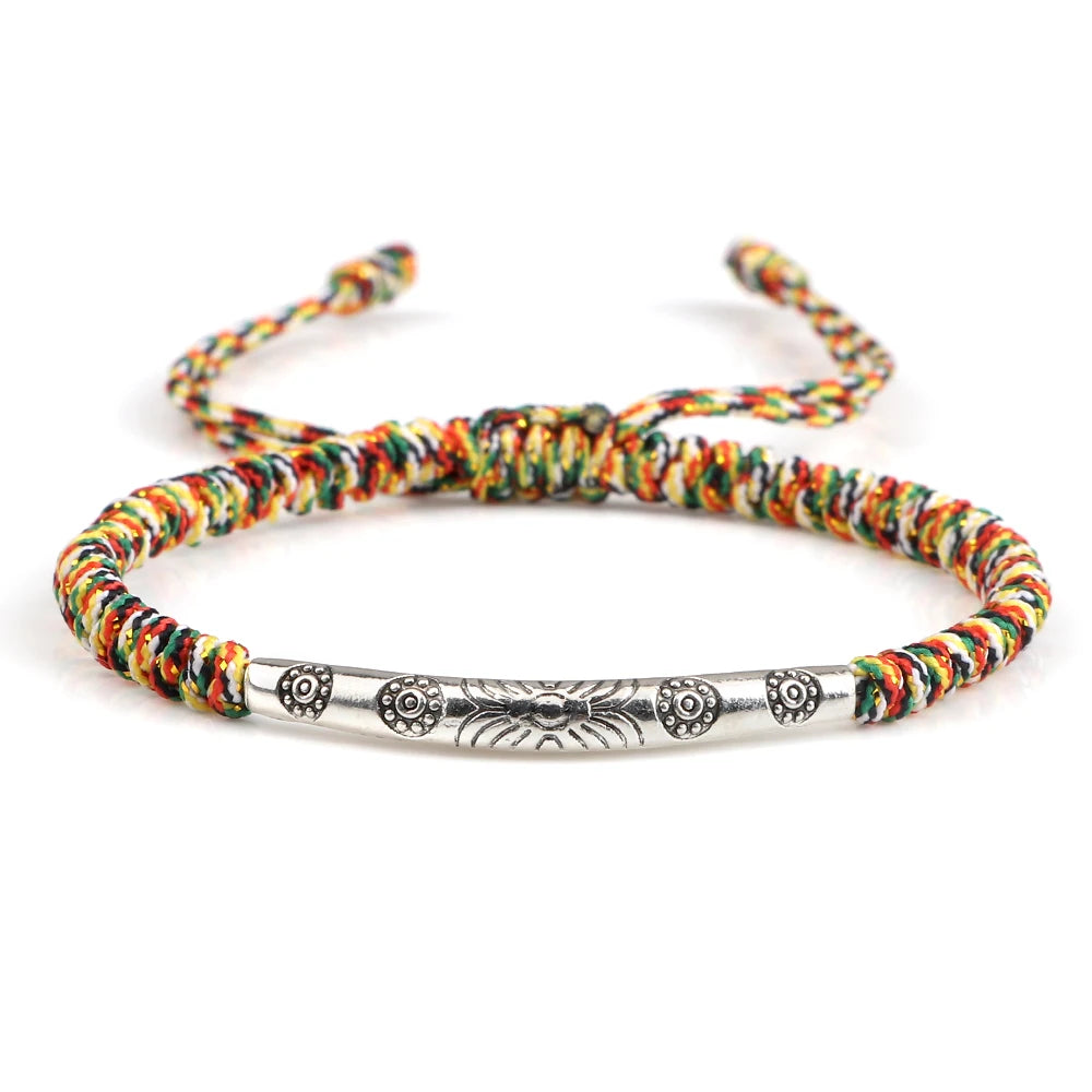 Bracelet Tibétain Cordon Tressé