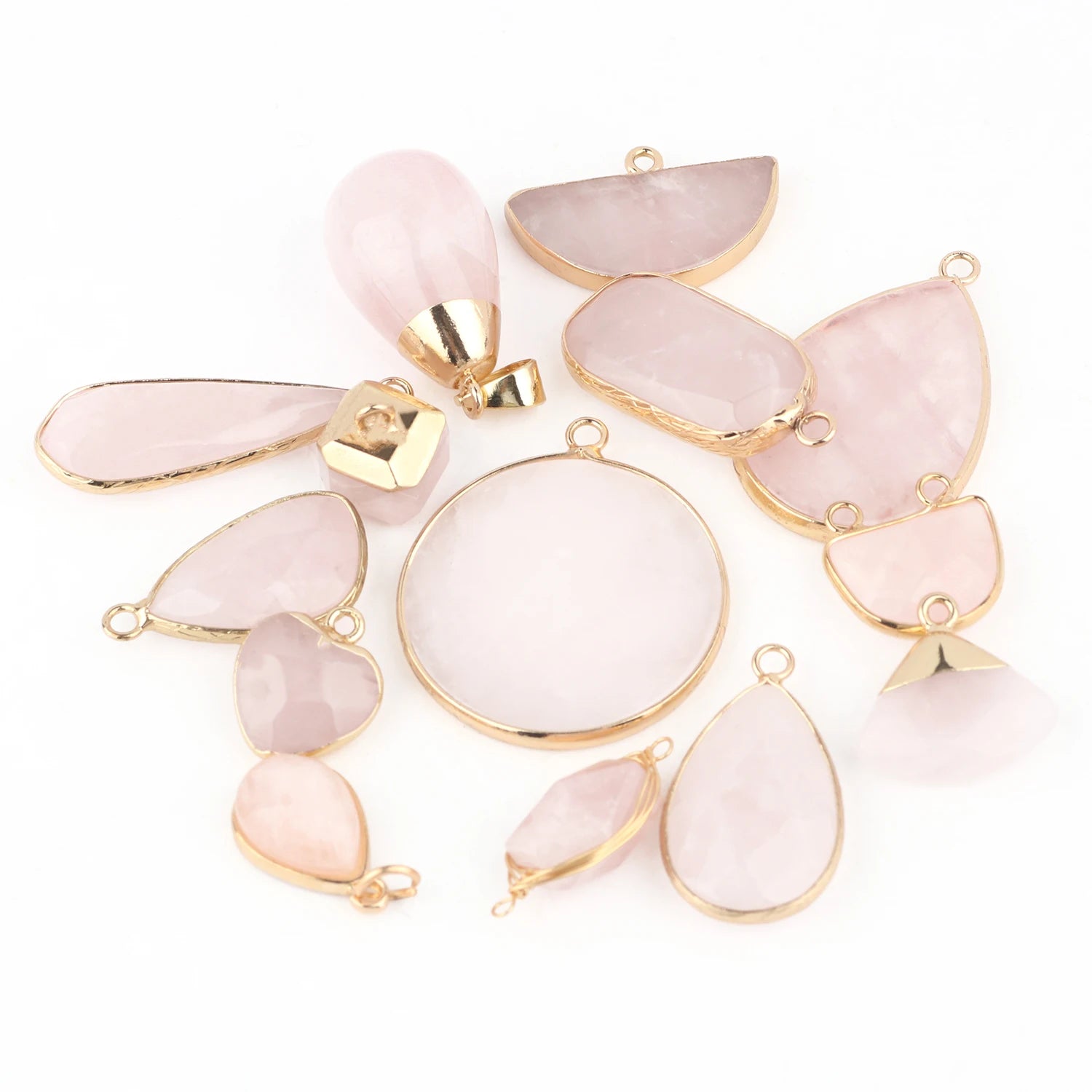 Pendentif Quartz Rose Pierre Naturelle