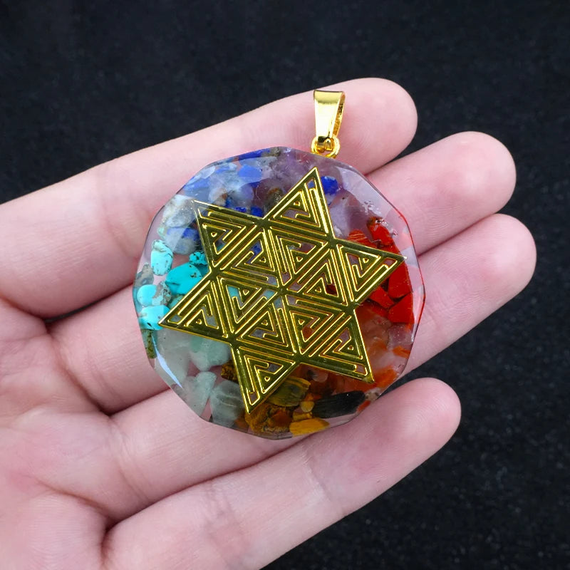 Pendentif Orgonite 7 Chakras