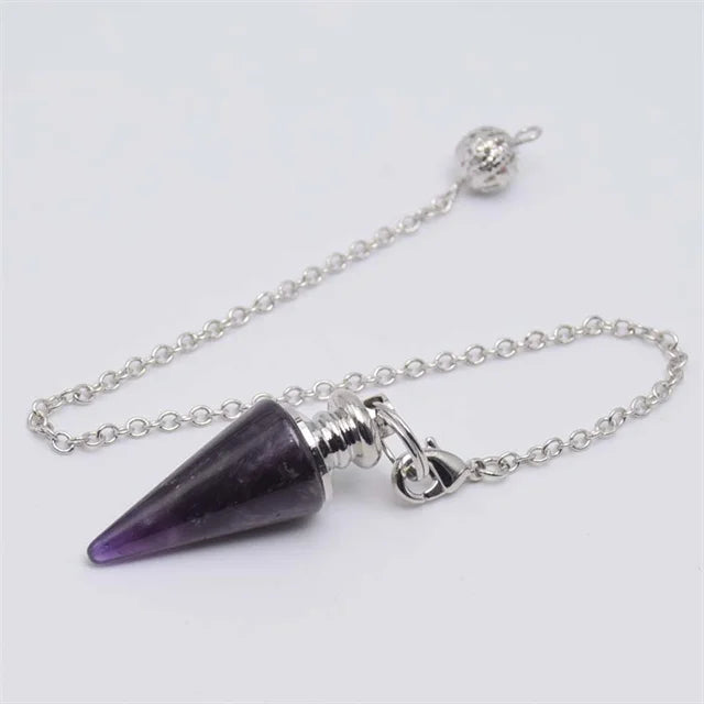 Pendule Divinatoire Radiesthésie en Pierre Naturelle