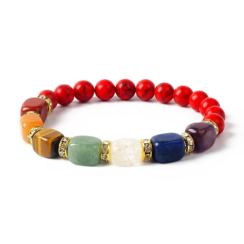 Bracelet 7 Chakras en Pierres Naturelles