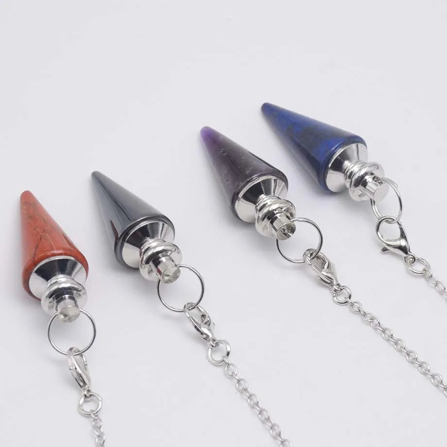 Pendule Divinatoire Radiesthésie en Pierre Naturelle