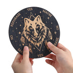 Planche Radiesthésie en Bois Motif Loup
