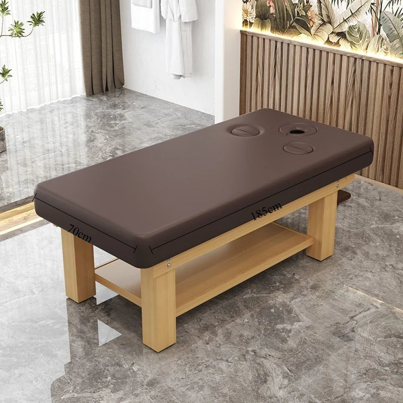 Table de Massage Fixe en Bois Massif