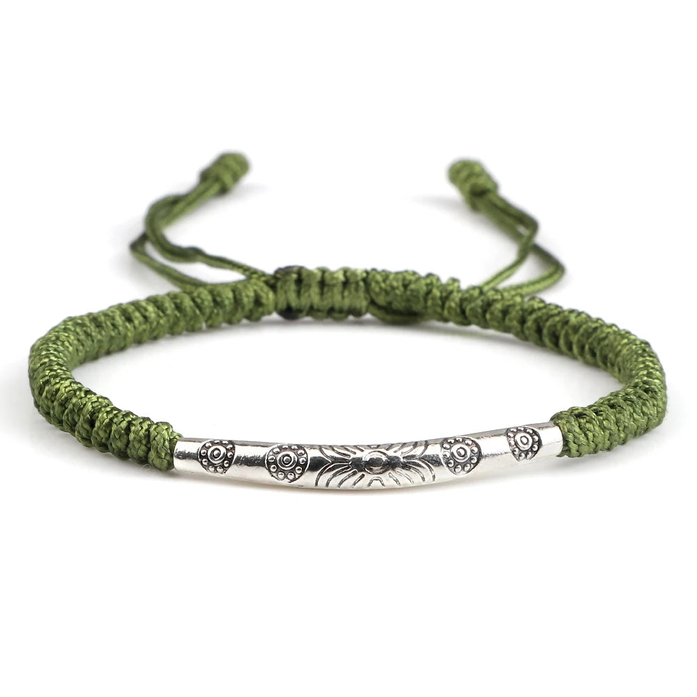 Bracelet Tibétain Cordon Tressé