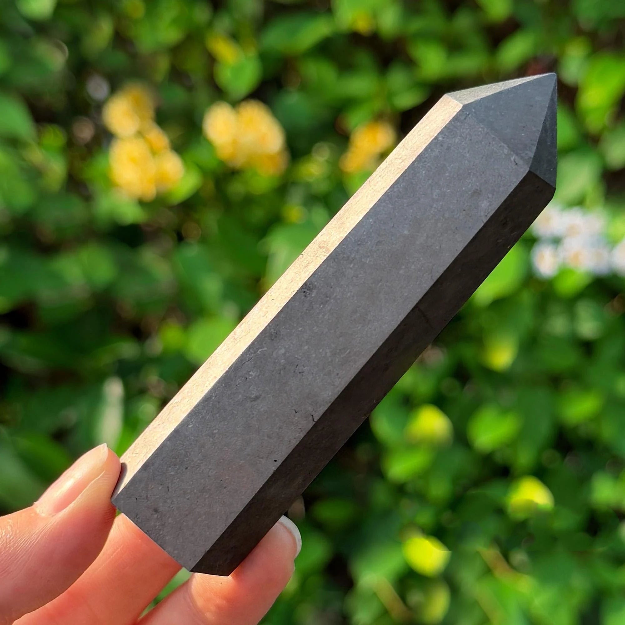 Pointe Hexagone Pierre Shungite