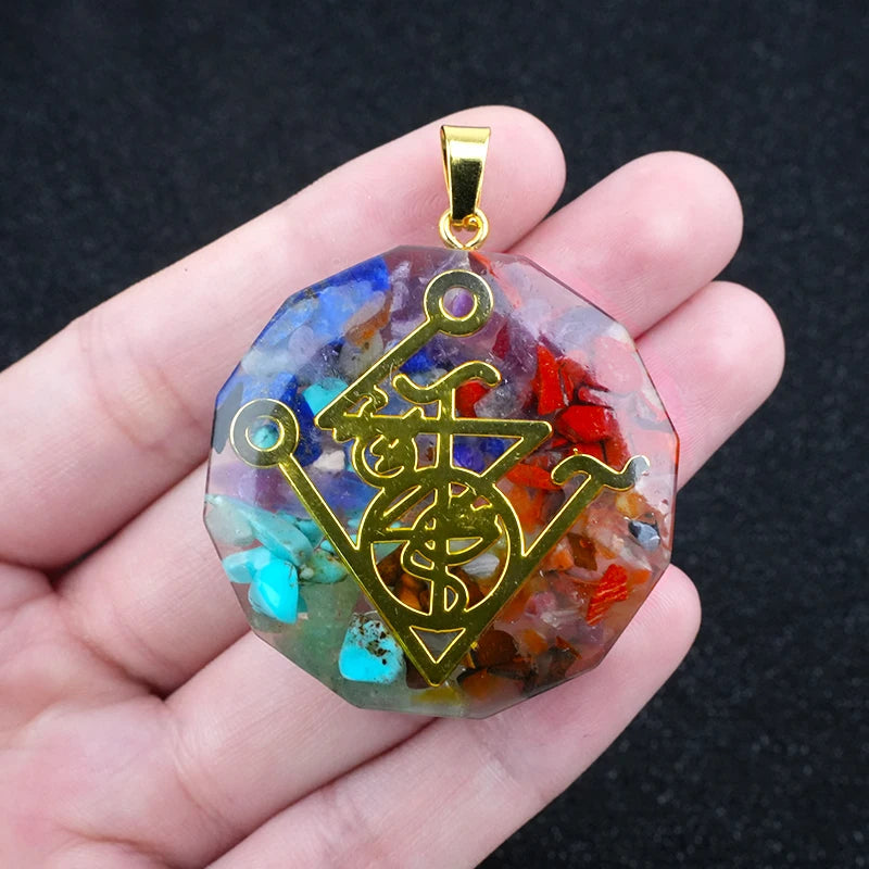 Pendentif Orgonite 7 Chakras