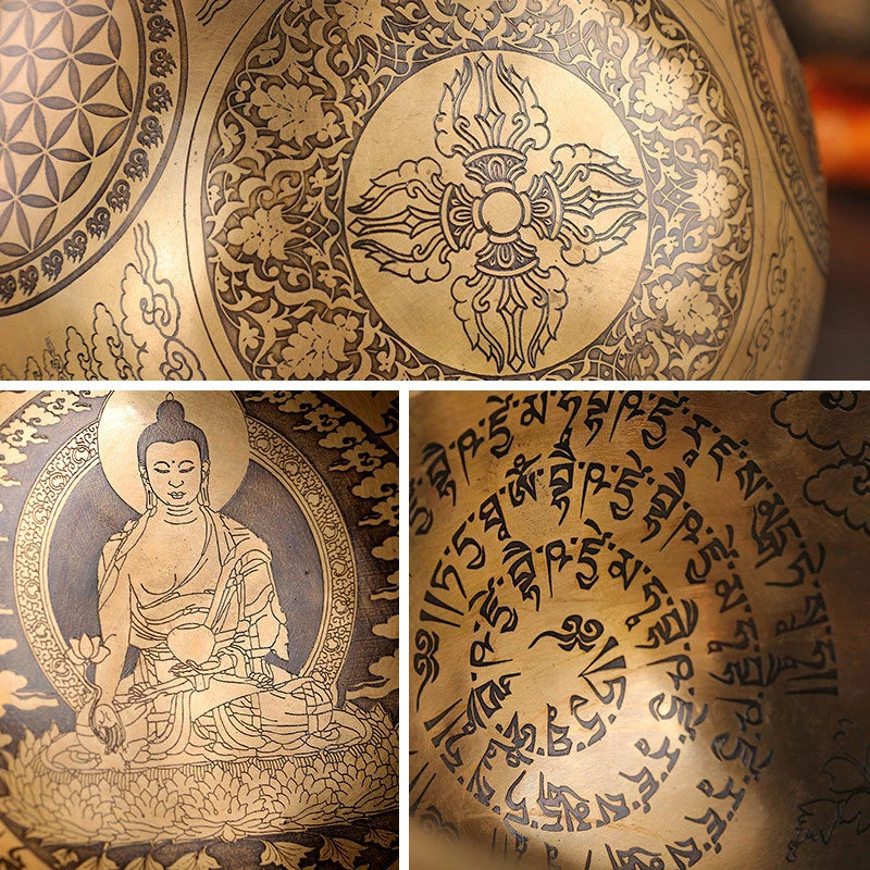 Grand Bol Chantant Tibétain Bouddha