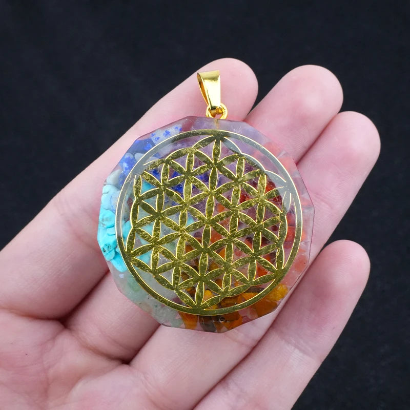 Pendentif Orgonite 7 Chakras