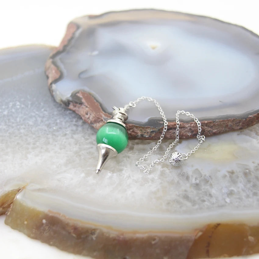 Pendule Divinatoire Radiesthésie Pierre Metal