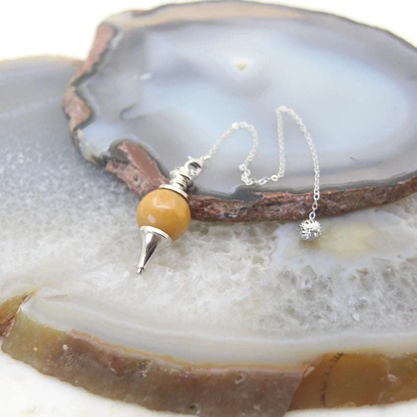 Pendule Divinatoire Radiesthésie Pierre Metal