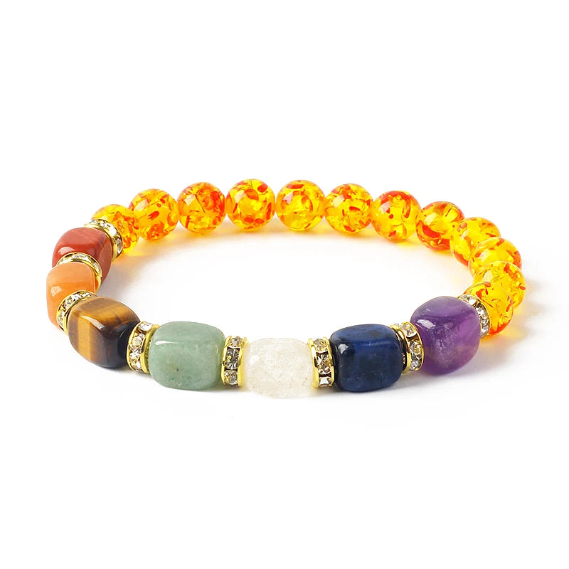 Bracelet 7 Chakras en Pierres Naturelles