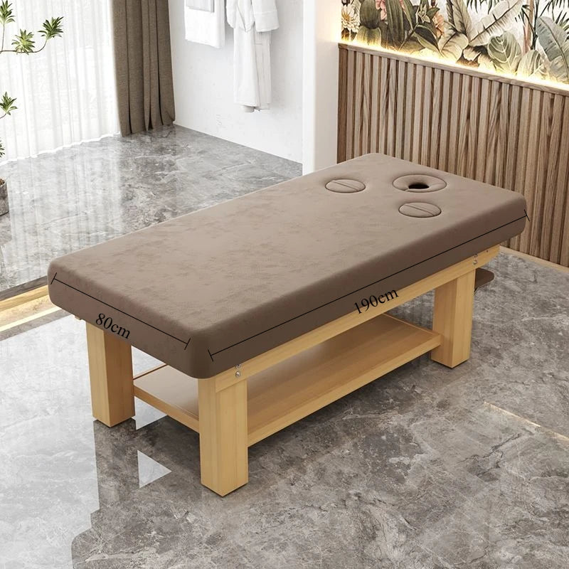 Table de Massage Fixe en Bois Massif